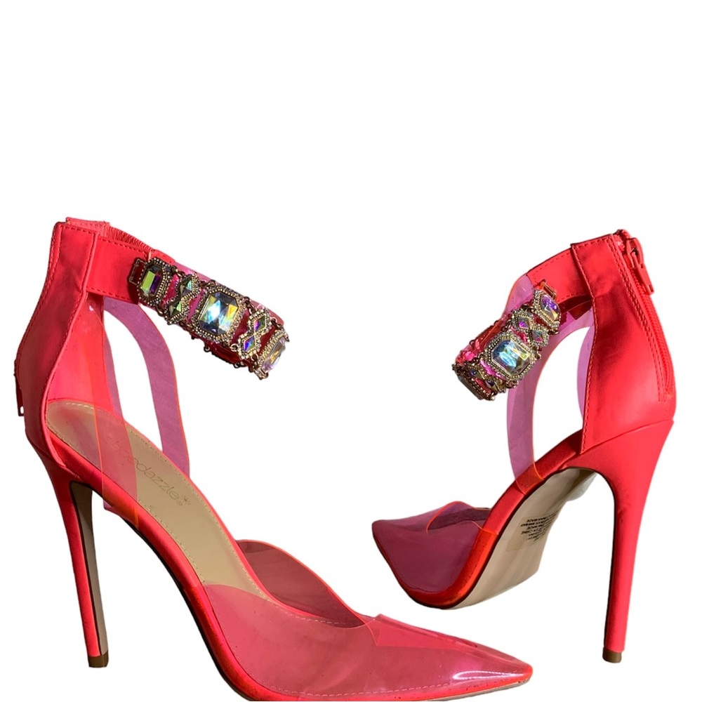 Vallory Embellished Clear Pump heels